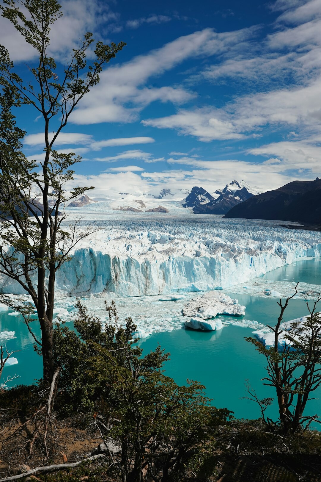 Patagonia mountains and turquoise lake in southern Chile