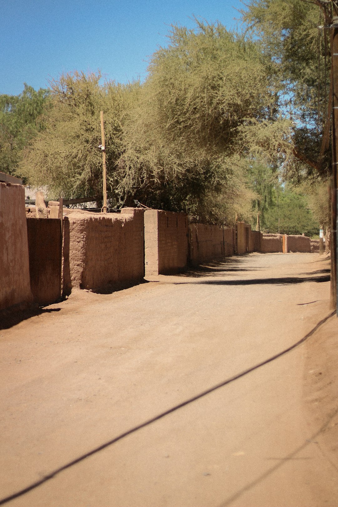 Quiet street scene in a Chilean town